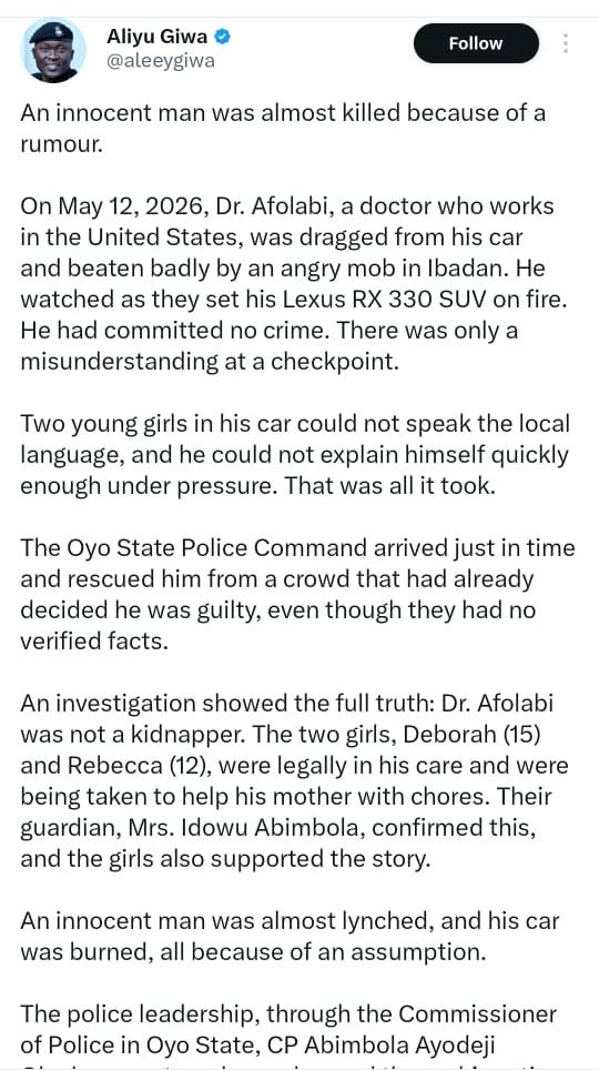 Police statement