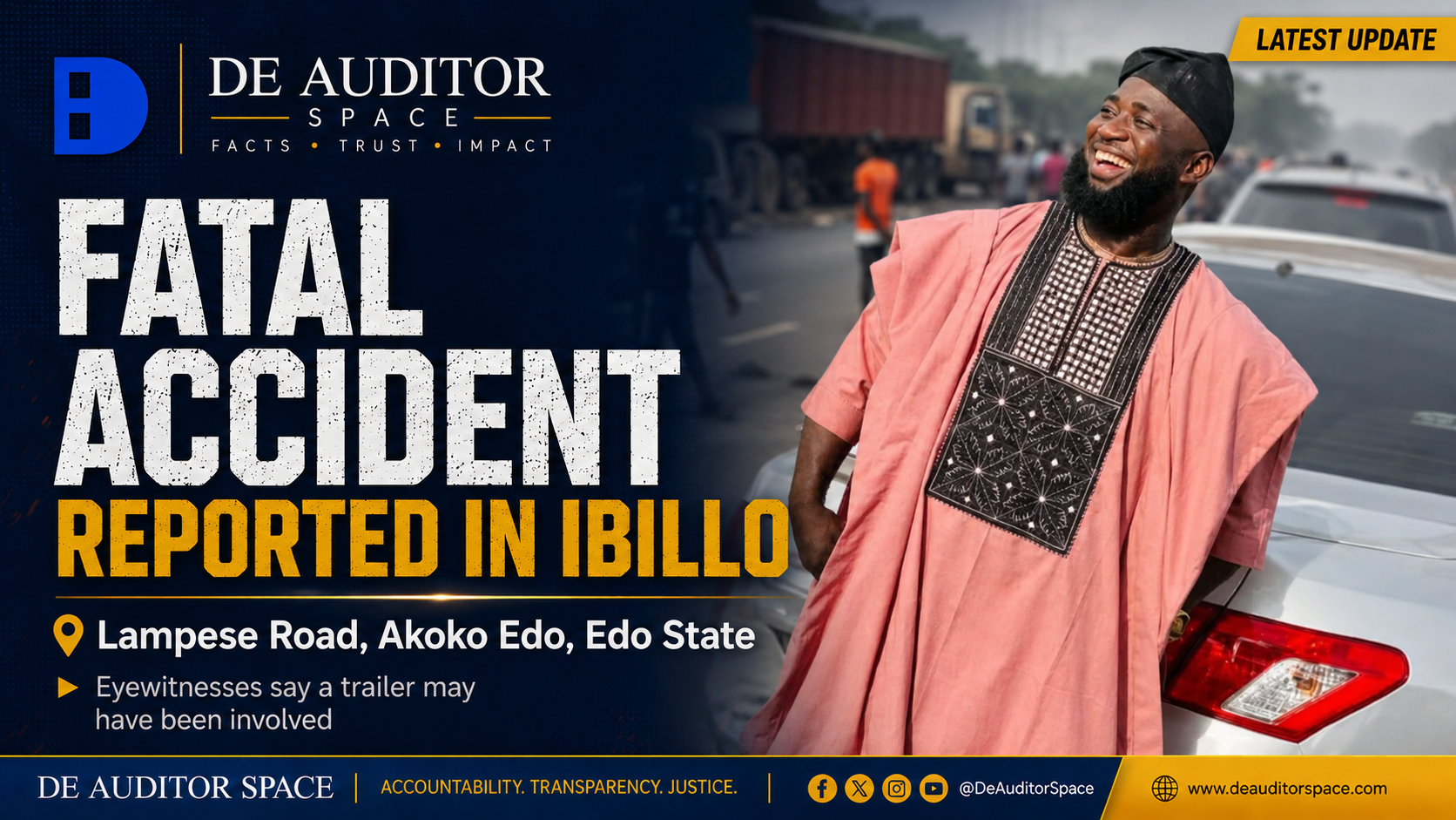 Ibillo Lampese Road accident scene in Akoko Edo Edo State